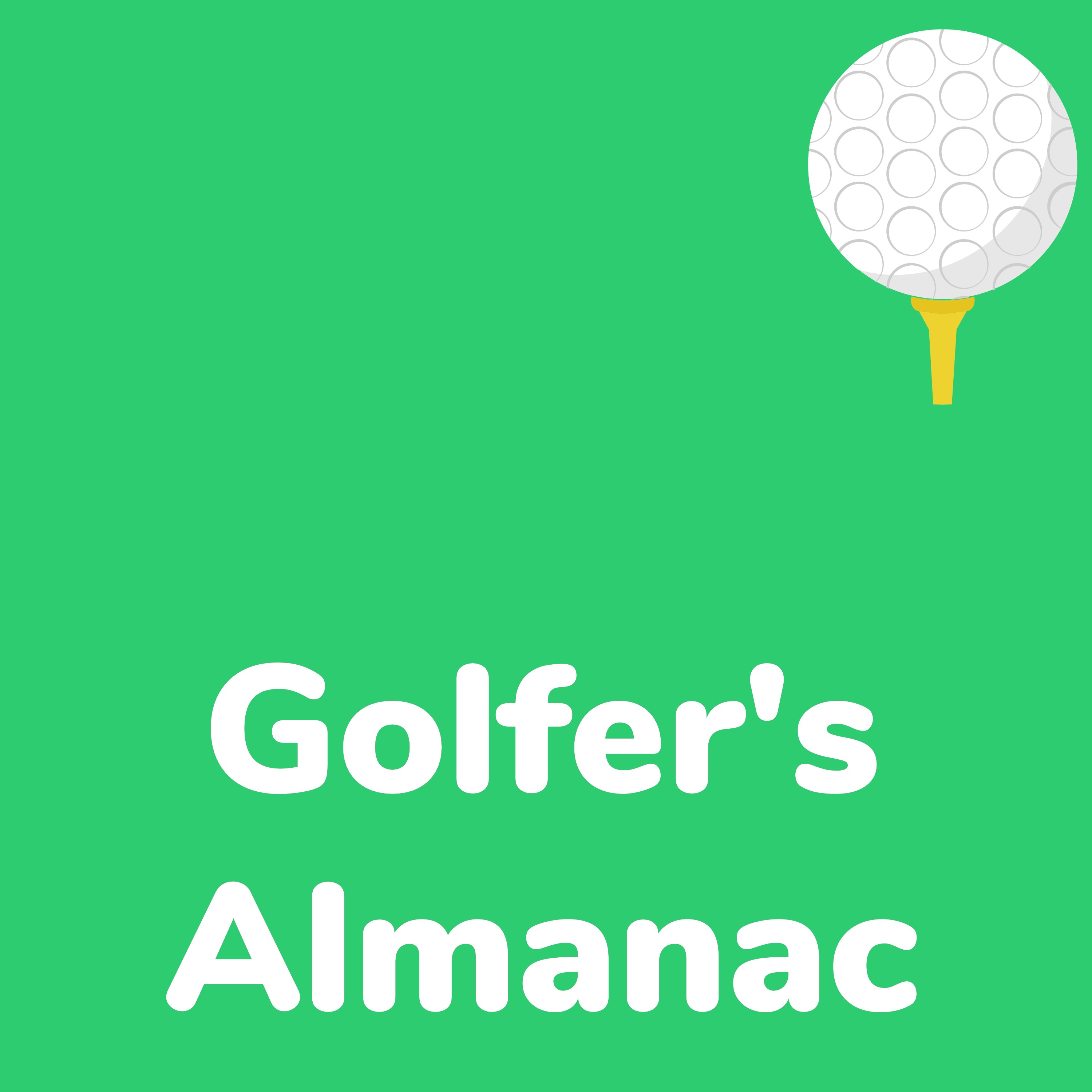Your Golfers Almanac cover art and Logo by Michael Duranko of GolfToons